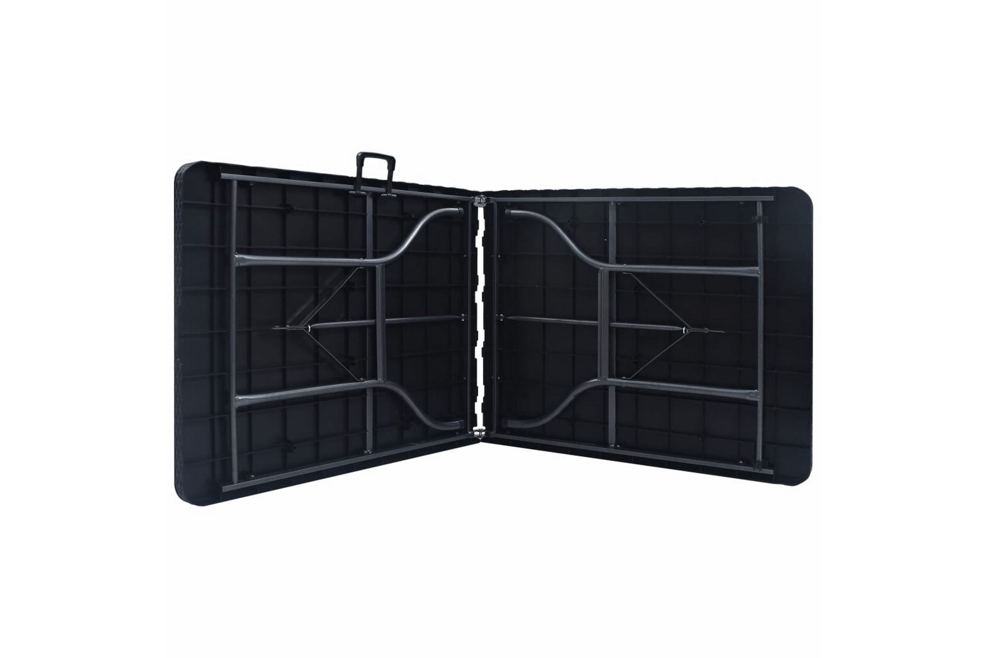 Sammenleggbart hagebord 180x75x72cm HDPE imitert rotting - Svart - Hagemøbler - Hagebord - Spisebord ute
