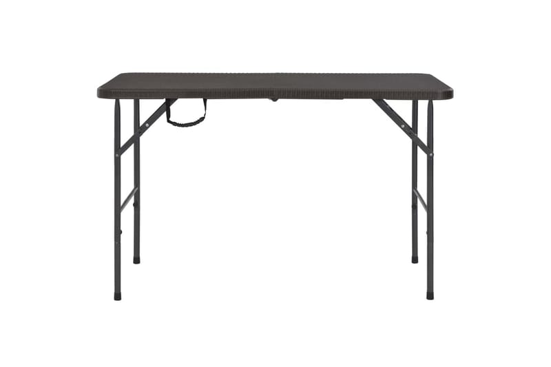 Sammenleggbart hagebord brunt 120x60x74 cm HDPE rottingstil - Brun - Hagemøbler - Hagebord - Spisebord ute