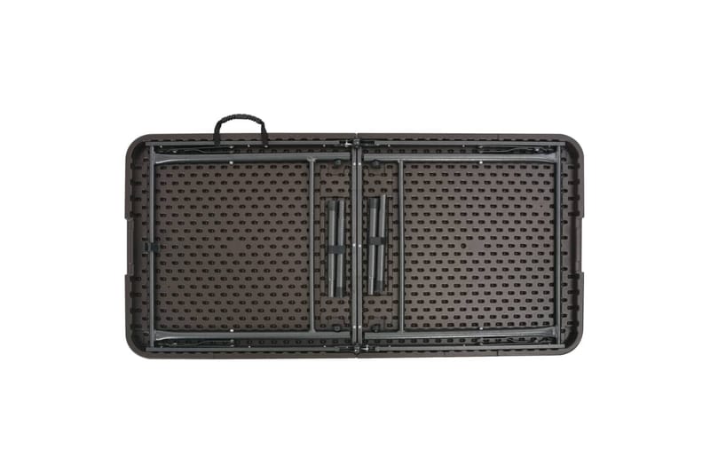 Sammenleggbart hagebord brunt 120x60x74 cm HDPE rottingstil - Brun - Hagemøbler - Hagebord - Spisebord ute