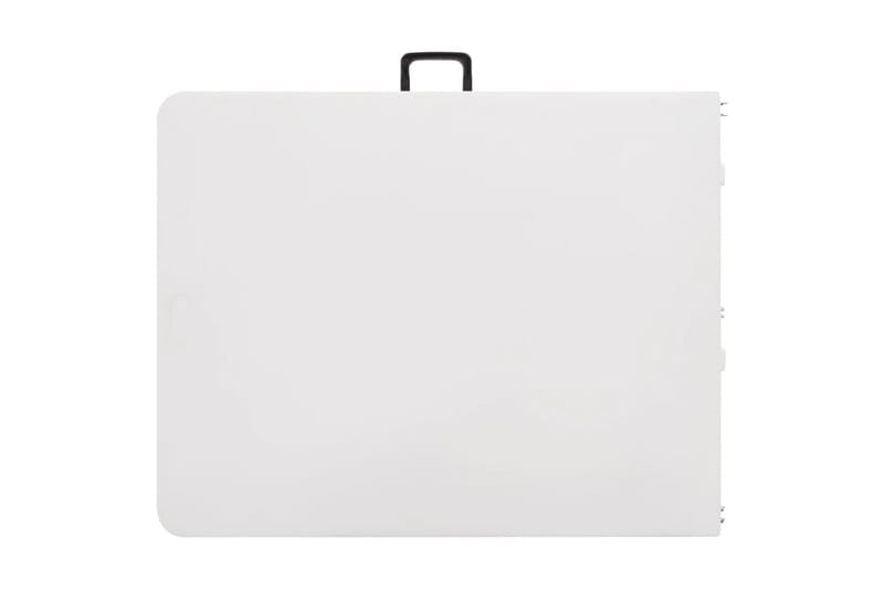 Sammenleggbart hagebord hvit 180x72x72 cm HDPE - Hvit - Hagemøbler - Hagebord - Spisebord ute