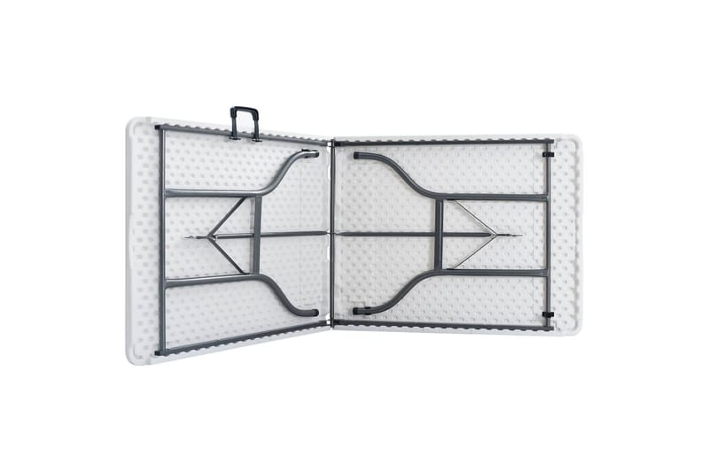 Sammenleggbart hagebord hvit 180x72x72 cm HDPE - Hvit - Hagemøbler - Hagebord - Spisebord ute