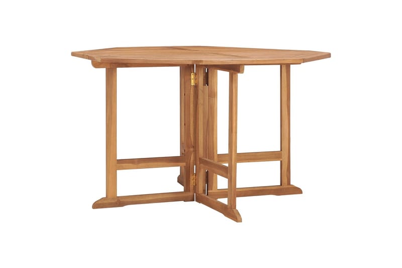 Sammenleggbart hagespisebord 110x110x75 cm heltre teak - Brun - Hagemøbler - Hagebord - Spisebord ute