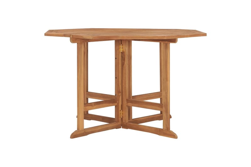 Sammenleggbart hagespisebord 110x110x75 cm heltre teak - Brun - Hagemøbler - Hagebord - Spisebord ute