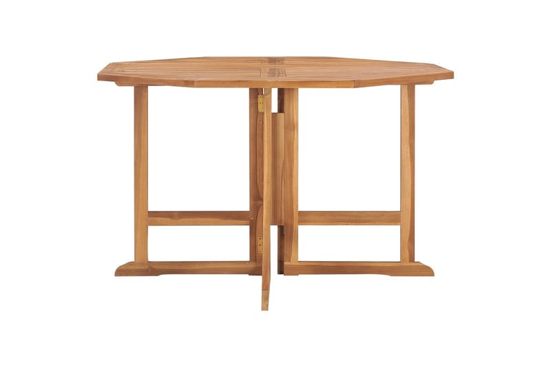 Sammenleggbart hagespisebord 110x110x75 cm heltre teak - Brun - Hagemøbler - Hagebord - Spisebord ute