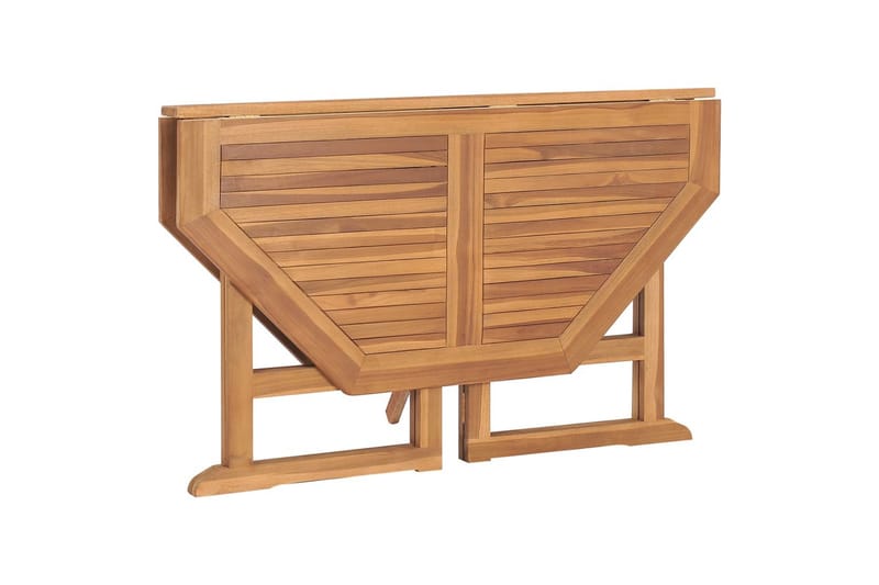 Sammenleggbart hagespisebord 110x110x75 cm heltre teak - Brun - Hagemøbler - Hagebord - Spisebord ute