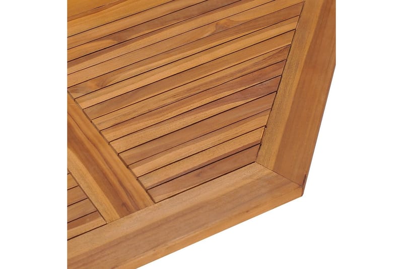 Sammenleggbart hagespisebord 110x110x75 cm heltre teak - Brun - Hagemøbler - Hagebord - Spisebord ute