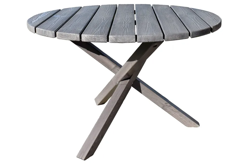 Scottsdale Fasta Spisebord 112 cm Rundt Shabby Chic - KWA - Hagemøbler - Hagebord - Spisebord ute