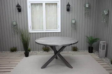 Scottsdale Fasta Spisebord 112 cm Rundt Shabby Chic - KWA - Hagemøbler - Hagebord - Spisebord ute