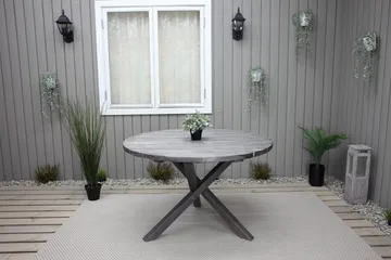 Scottsdale Fasta Spisebord 112 cm Rundt Shabby Chic - KWA - Hagemøbler - Hagebord - Spisebord ute