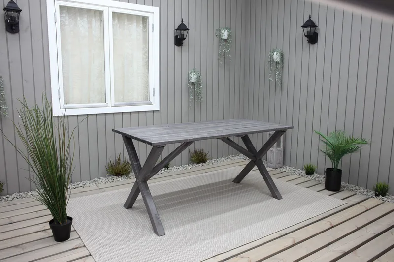 Scottsdale Fasta Spisebord 150 cm Shabby Chic - KWA - Hagemøbler - Hagebord - Spisebord ute