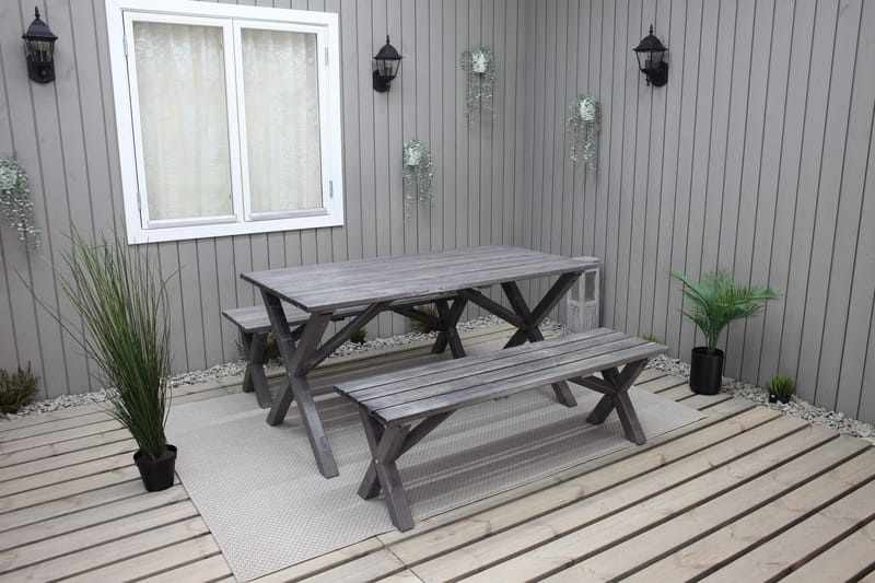 Scottsdale Fasta Spisebord 150 cm Shabby Chic - KWA - Hagemøbler - Hagebord - Spisebord ute