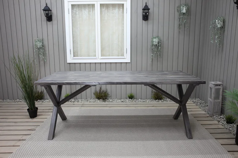 Scottsdale Fasta Spisebord 190 cm - Grå - Hagemøbler - Hagebord - Spisebord ute