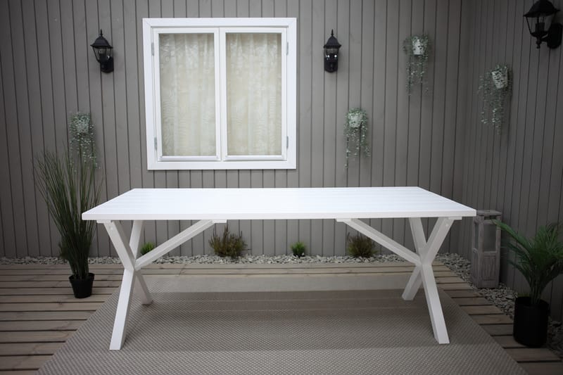 Scottsdale Spisebord 150 cm Hvit - Hagemøbler - Hagebord - Spisebord ute