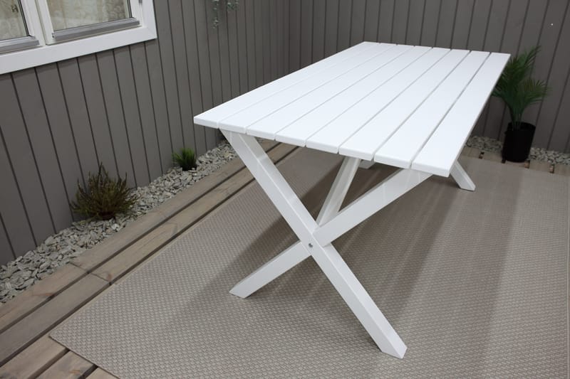 Scottsdale Spisebord 150 cm Hvit - Hagemøbler - Hagebord - Spisebord ute