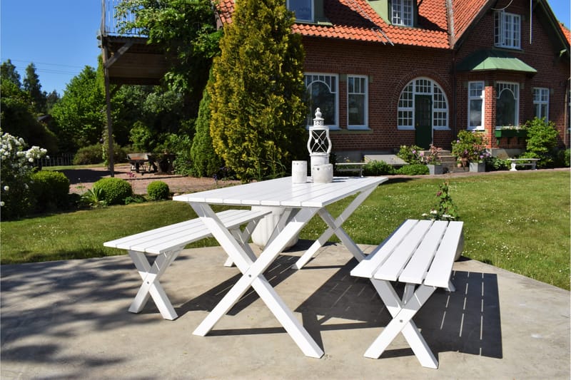 Scottsdale Spisebord 150 cm Hvit - Hagemøbler - Hagebord - Spisebord ute