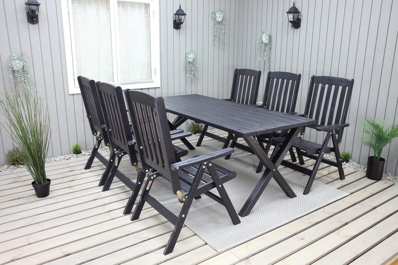 Scottsdale Spisebord 190 cm Svart - KWA - Hagemøbler - Hagebord - Spisebord ute
