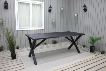 Scottsdale Spisebord 190 cm Svart - KWA - Hagemøbler - Hagebord - Spisebord ute