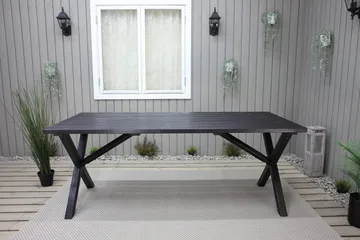 Scottsdale Spisebord 190 cm Svart - KWA - Hagemøbler - Hagebord - Spisebord ute