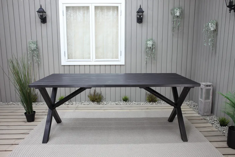 Scottsdale Spisebord 190 cm Svart - KWA - Hagemøbler - Hagebord - Spisebord ute