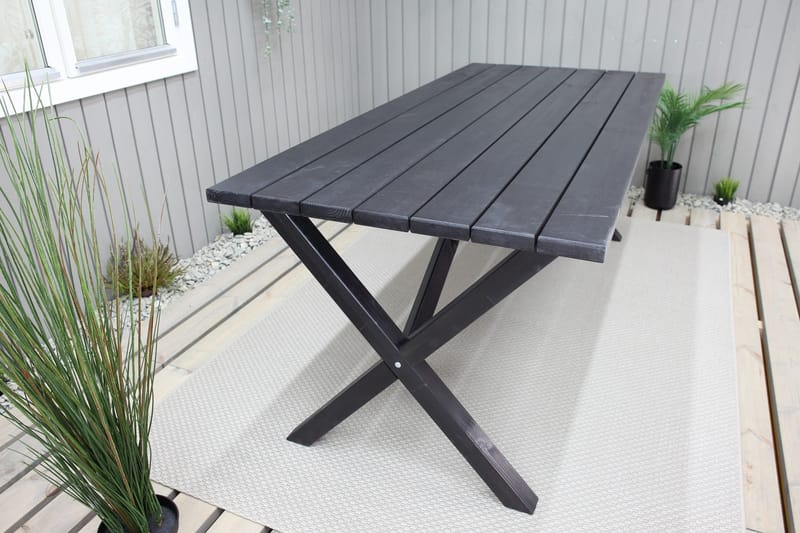 Scottsdale Spisebord 190 cm Svart - KWA - Hagemøbler - Hagebord - Spisebord ute