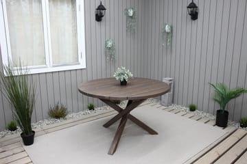 Scottsdale Spisebord Rundt 112 cm - Brun - Hagemøbler - Hagebord - Spisebord ute