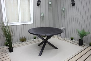 Scottsdale Spisebord Rundt 112 cm - Kaffesvart - Hagemøbler - Hagebord - Spisebord ute