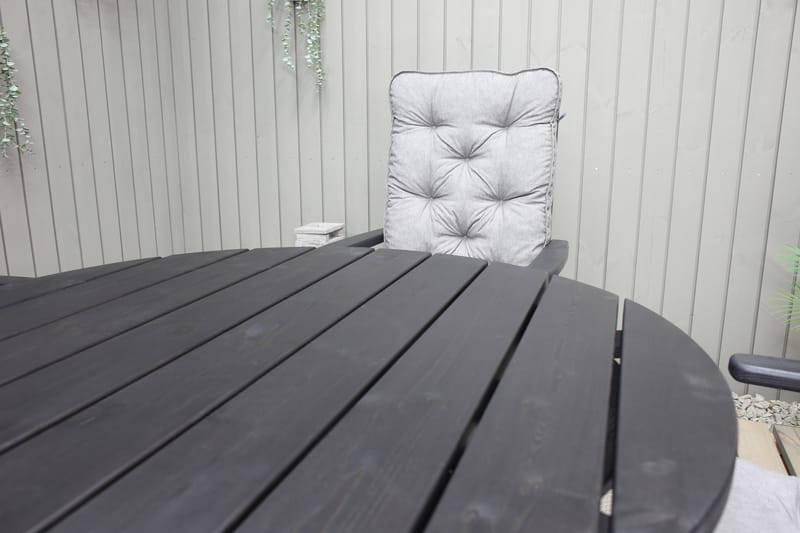 Scottsdale Spisebord Rundt 112 cm - Kaffesvart - Hagemøbler - Hagebord - Spisebord ute