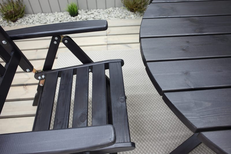 Scottsdale Spisebord Rundt 112 cm - Kaffesvart - Hagemøbler - Hagebord - Spisebord ute