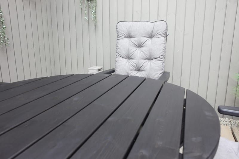 Scottsdale Spisebord Rundt 112 cm - Kaffesvart - Hagemøbler - Hagebord - Spisebord ute