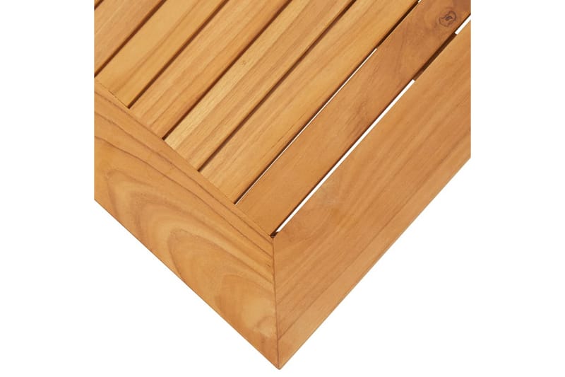 Sidebord til hage 45x45x38 cm heltre teak og rustfritt stål - Brun - Hagemøbler - Hagebord - Spisebord ute