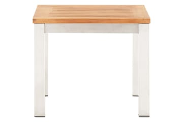 Sidebord til hage 45x45x38cm heltre akasie og rustfritt stål - Brun - Hagemøbler - Hagebord - Spisebord ute