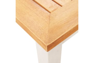 Sidebord til hage 45x45x38cm heltre akasie og rustfritt stål - Brun - Hagemøbler - Hagebord - Spisebord ute