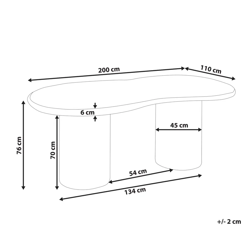 Spisebord utendørs Sirmione 200 cm terrazzoeffekt - Hvit - Hagemøbler - Hagebord - Spisebord ute