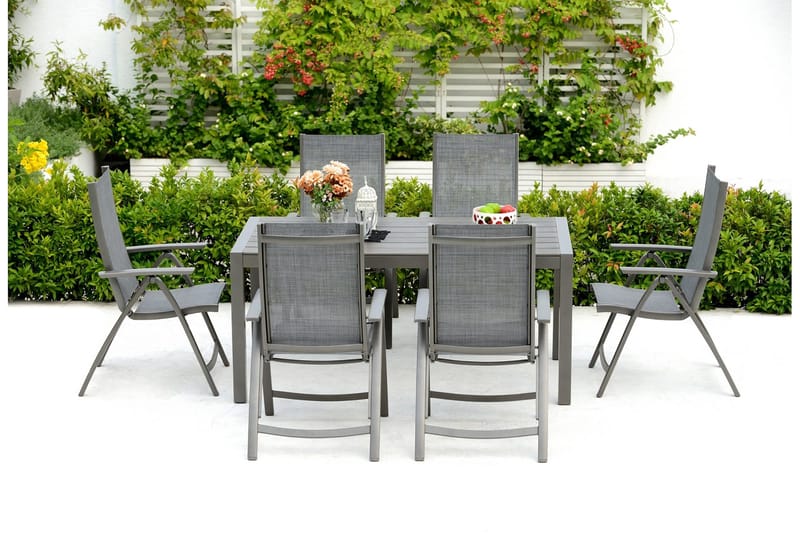 Solana Spisebord 160 cm - Grå - Hagemøbler - Hagebord - Spisebord ute