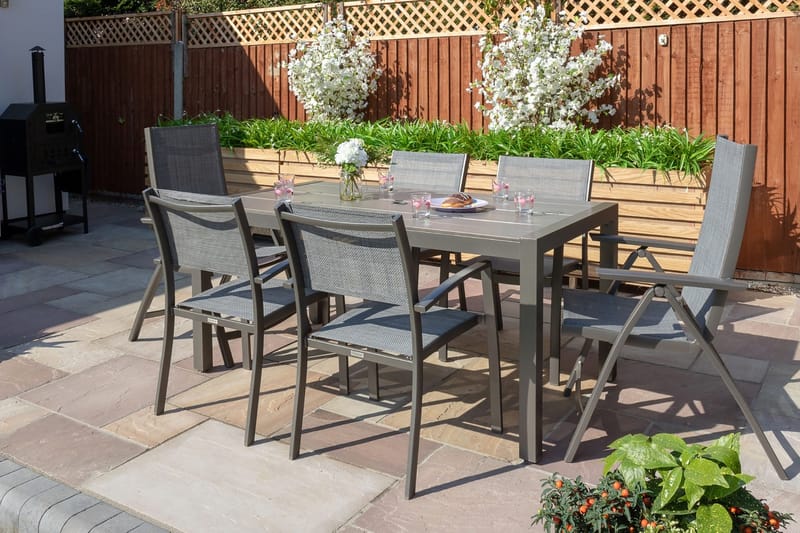 Solana Spisebord 160 cm - Grå - Hagemøbler - Hagebord - Spisebord ute