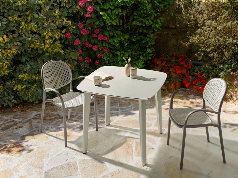 Spisebord utendørs Sorico 86x86 cm - Beige - Hagemøbler - Hagebord - Spisebord ute