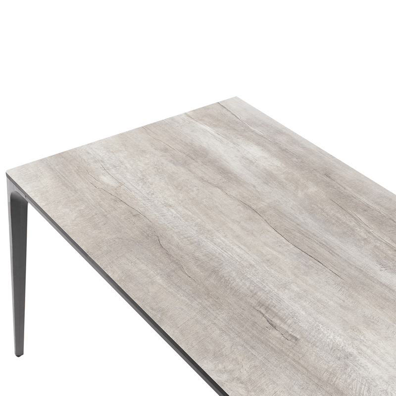 Spisebord utendørs Sovareto 180 cm imitasjon av tre - Grå - Hagemøbler - Hagebord - Spisebord ute