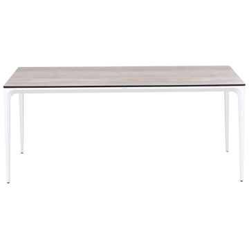 Spisebord utendørs Sovareto 90x180 cm imitasjon av tre - Grå/hvit - Hagemøbler - Hagebord - Spisebord ute