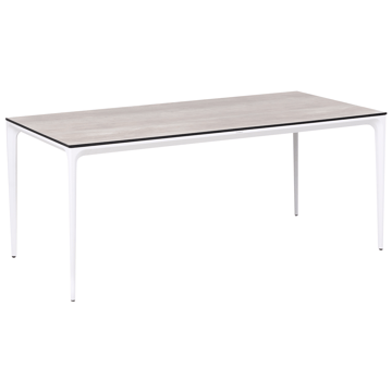 Spisebord utendørs Sovareto 90x180 cm imitasjon av tre - Grå/hvit - Hagemøbler - Hagebord - Spisebord ute
