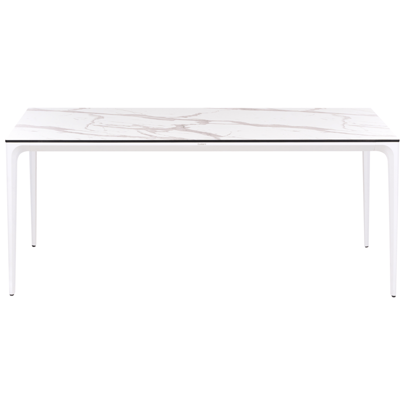 Spisebord utendørs Sovareto 90x180 cm marmoreffekt - Hvit - Hagemøbler - Hagebord - Spisebord ute