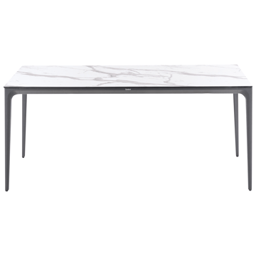 Spisebord utendørs Sovareto 90x180 cm marmoreffekt - Hvit/Grå - Hagemøbler - Hagebord - Spisebord ute