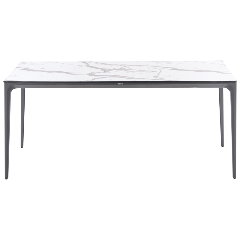 Spisebord utendørs Sovareto 90x180 cm marmoreffekt - Hvit/Grå - Hagemøbler - Hagebord - Spisebord ute