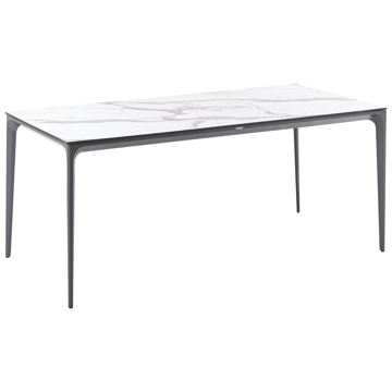 Spisebord utendørs Sovareto 90x180 cm marmoreffekt - Hvit/Grå - Hagemøbler - Hagebord - Spisebord ute