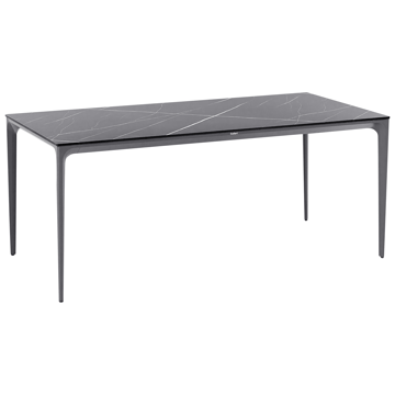 Spisebord utendørs Sovareto 90x180 cm marmoreffekt - Svart/Grå - Hagemøbler - Hagebord - Spisebord ute