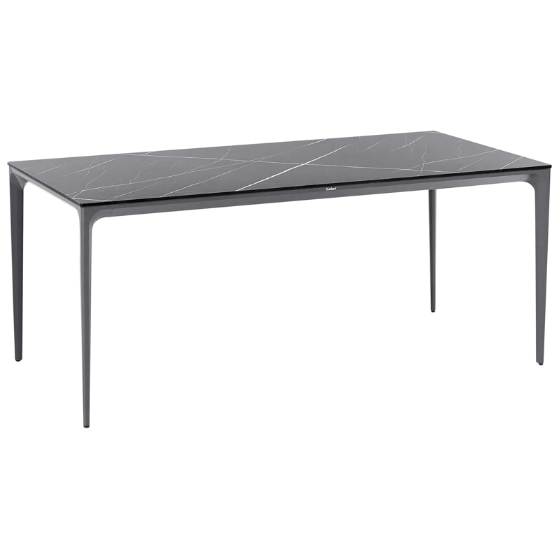 Spisebord utendørs Sovareto 90x180 cm marmoreffekt - Svart/Grå - Hagemøbler - Hagebord - Spisebord ute