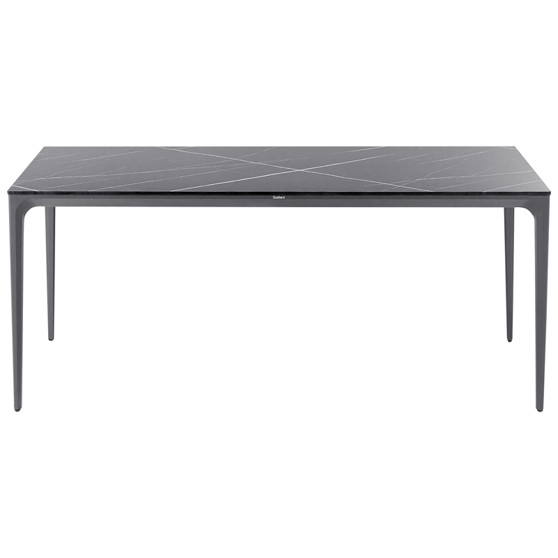 Spisebord utendørs Sovareto 90x180 cm marmoreffekt - Svart/Grå - Hagemøbler - Hagebord - Spisebord ute