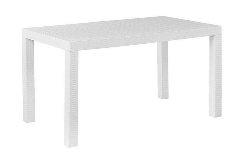 Spisebord Hvit 140 x 80 cm FOSSANO - Hvit - Hagemøbler - Hagebord - Spisebord ute