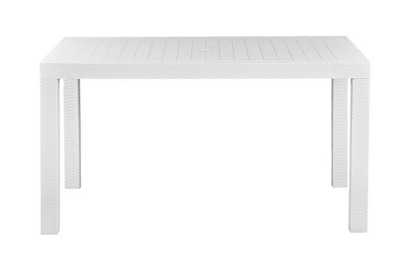 Spisebord Hvit 140 x 80 cm FOSSANO - Hvit - Hagemøbler - Hagebord - Spisebord ute