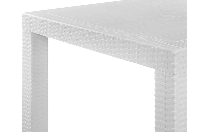 Spisebord Hvit 140 x 80 cm FOSSANO - Hvit - Hagemøbler - Hagebord - Spisebord ute