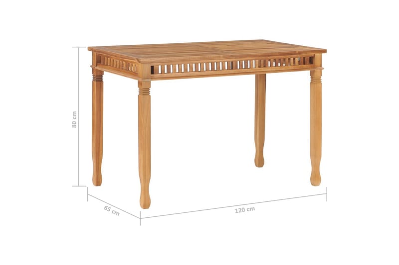 Spisebord til hage 120x65x80 cm heltre teak - Hagemøbler - Hagebord - Spisebord ute
